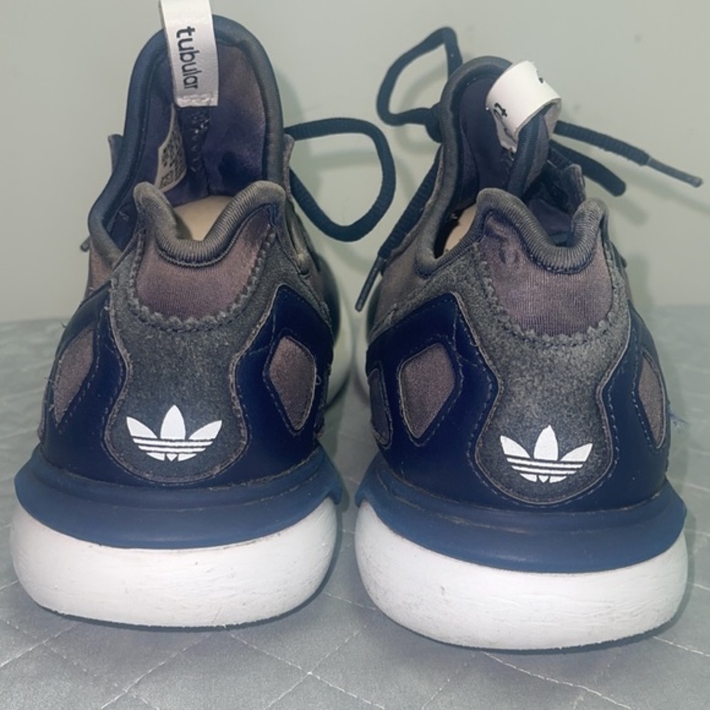 Adidas Original Tubular Runner Men's Size US 10 Sneakers Navy/White - Picture 4 of 6